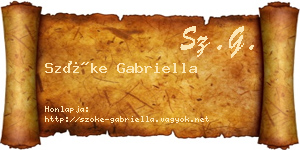 Szőke Gabriella névjegykártya