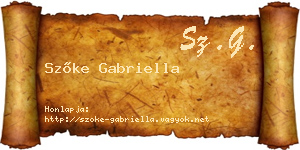 Szőke Gabriella névjegykártya