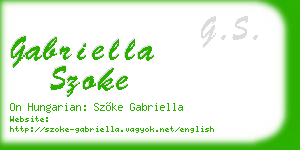 gabriella szoke business card